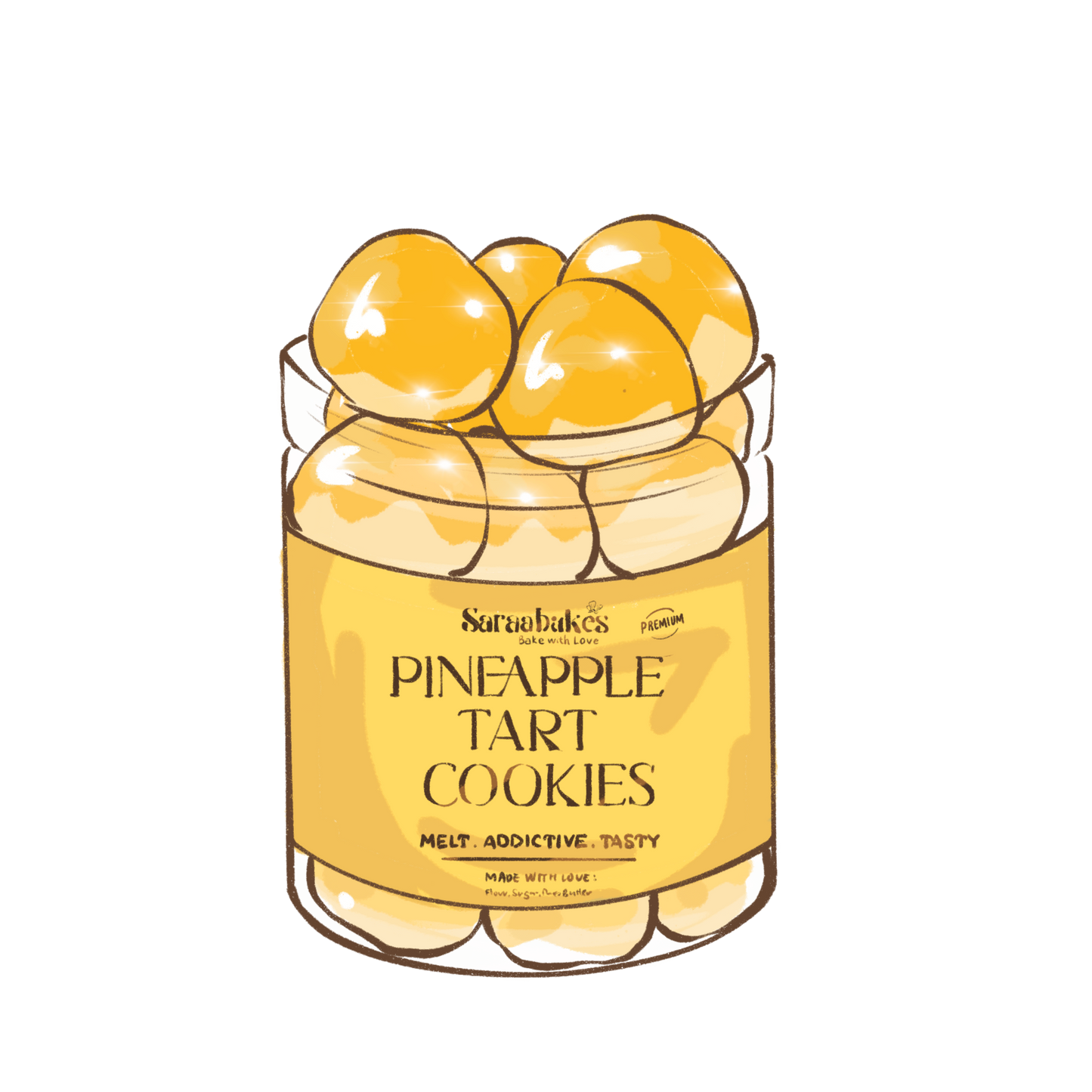 PINEAPPLE TART COOKIES 400G